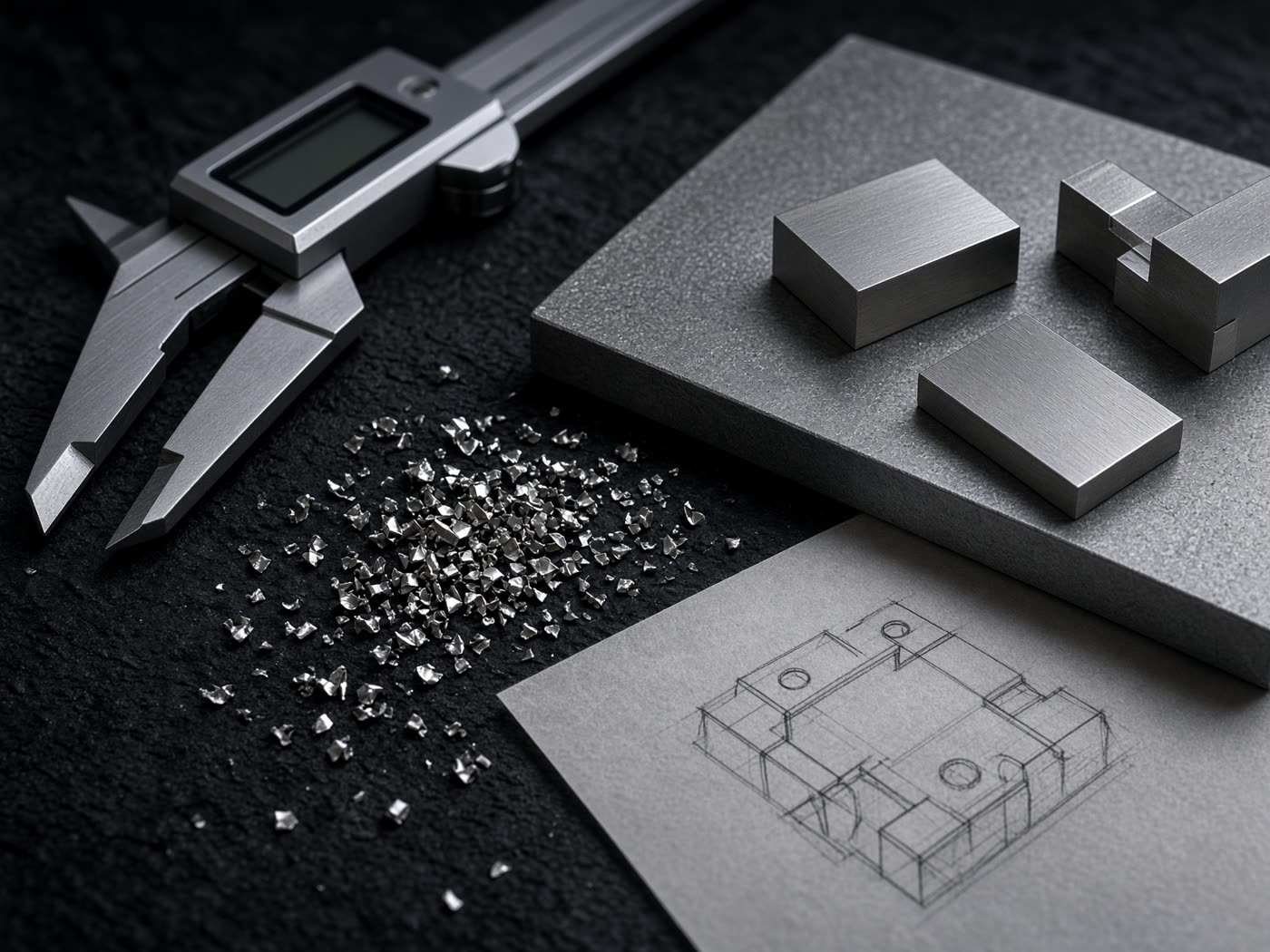 Precision measuring tools and machined metal coupons